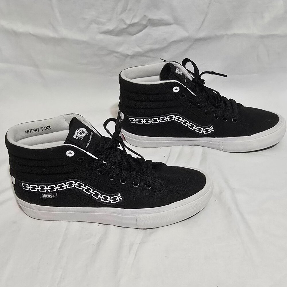 VANS x Sketchy Tank Sk8-Hi Pro Shoes - Black - Sz 7.5 US